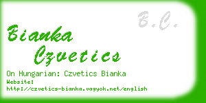 bianka czvetics business card